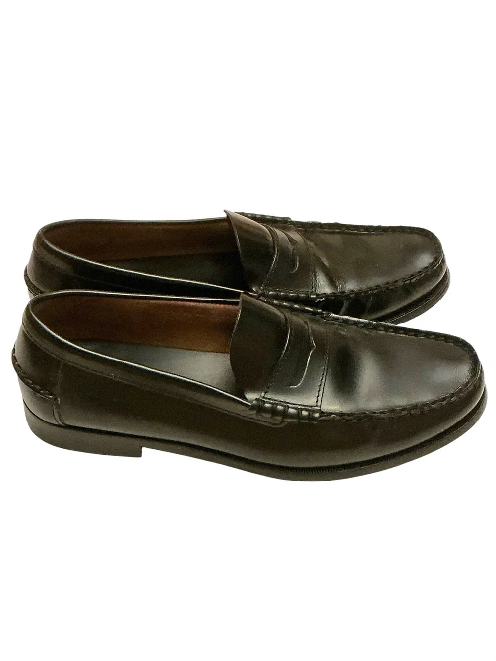 Florsheim Berkley Black Leather Penny Loafers  Moc Toe Slip-Ons Size-8.5D Men’s